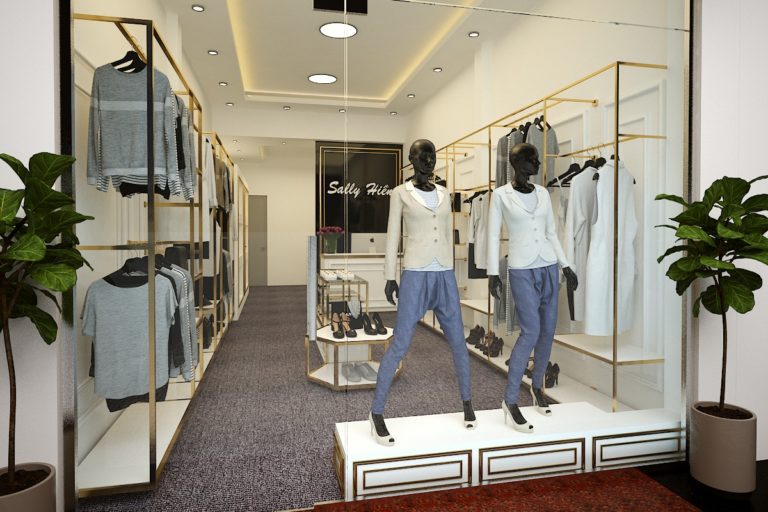 Thiết kế nội thất shop bán quần áo nữ Sally Hiền – Quận 7