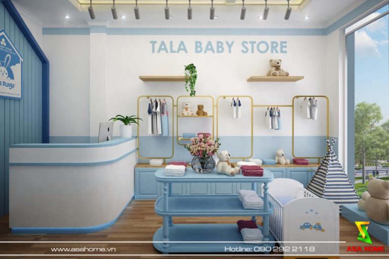 thiet ke shop quan ao tre em