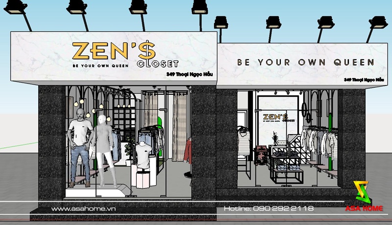 Mặt tiền shop thời trang Zen's Closet