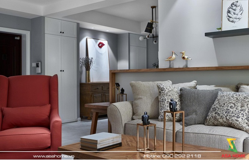Thiết kế nội thất căn hộ hiện đại - ASA014