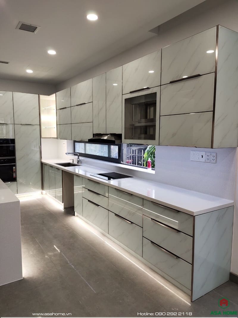 Tủ bếp nhôm kính cao cấp - Thay đổi không gian căn bếp - NỘI THẤT ...