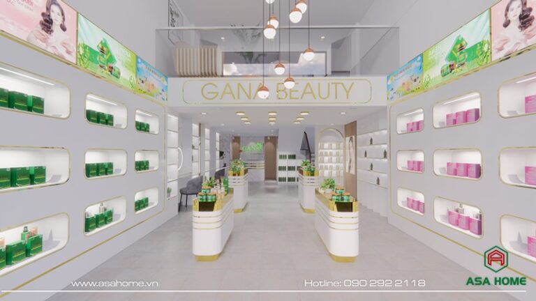 THIẾT KẾ SHOP MỸ PHẨM CAO CẤP GANA VẠN PHÚC