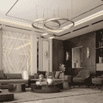 living room with Neoclassic style