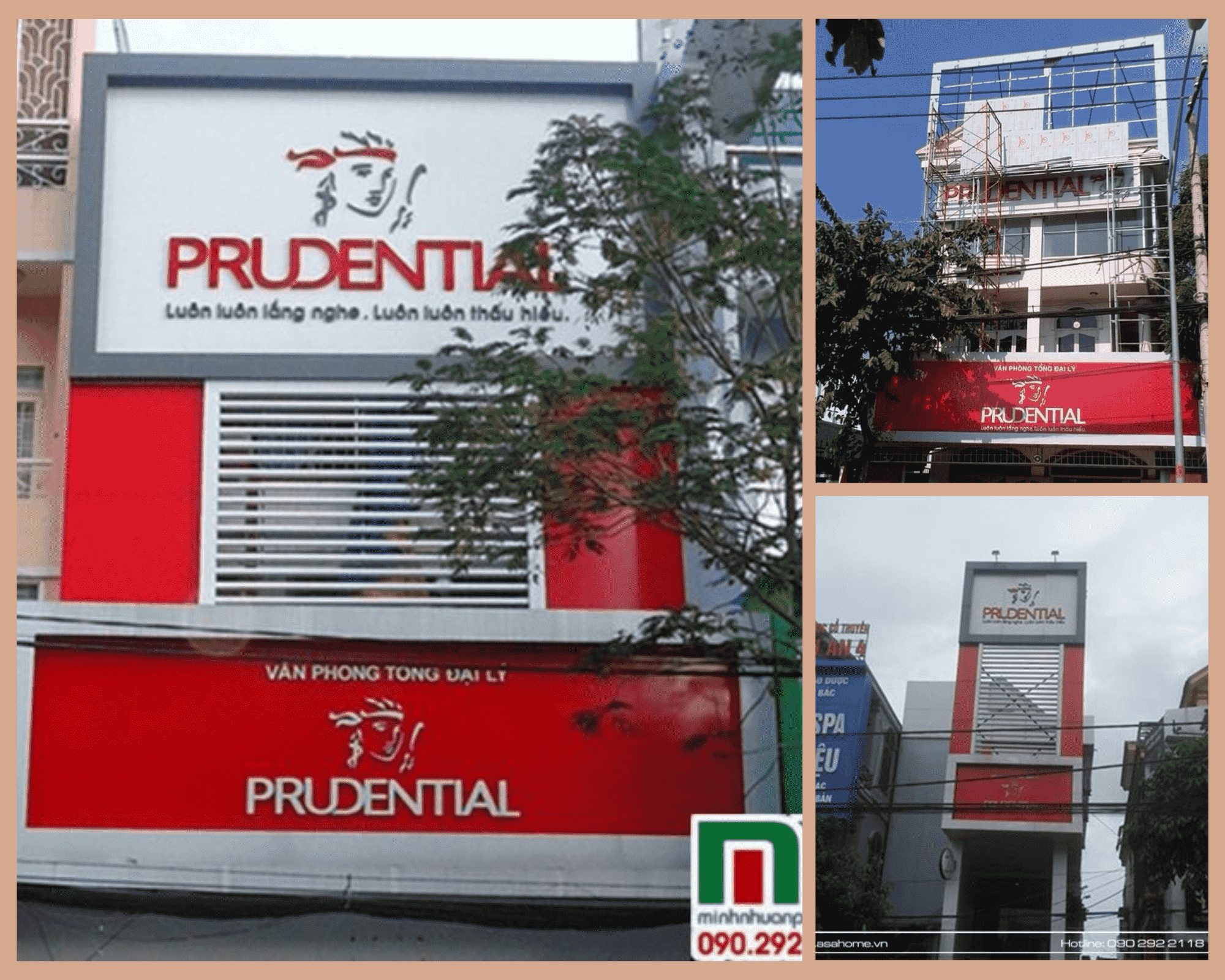 Minh Nhuận Phát thi công bảng biển quảng cáo cho hệ thống Prudential