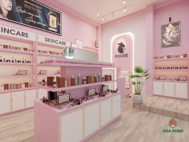 Thiết Kế Thi Công Shop Trọn Gói Mỹ Phẩm Poosie Tại Bình Thạnh
