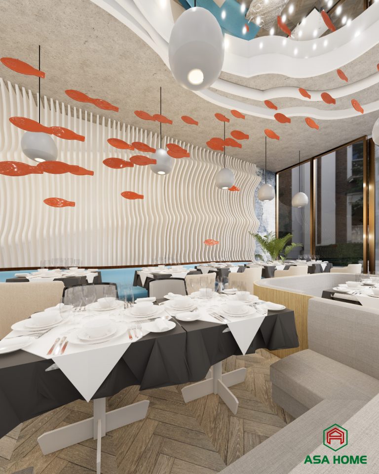Thiết kế nội thất nhà hàng Panorama theo phong cách hiện đại tại Kiên Giang